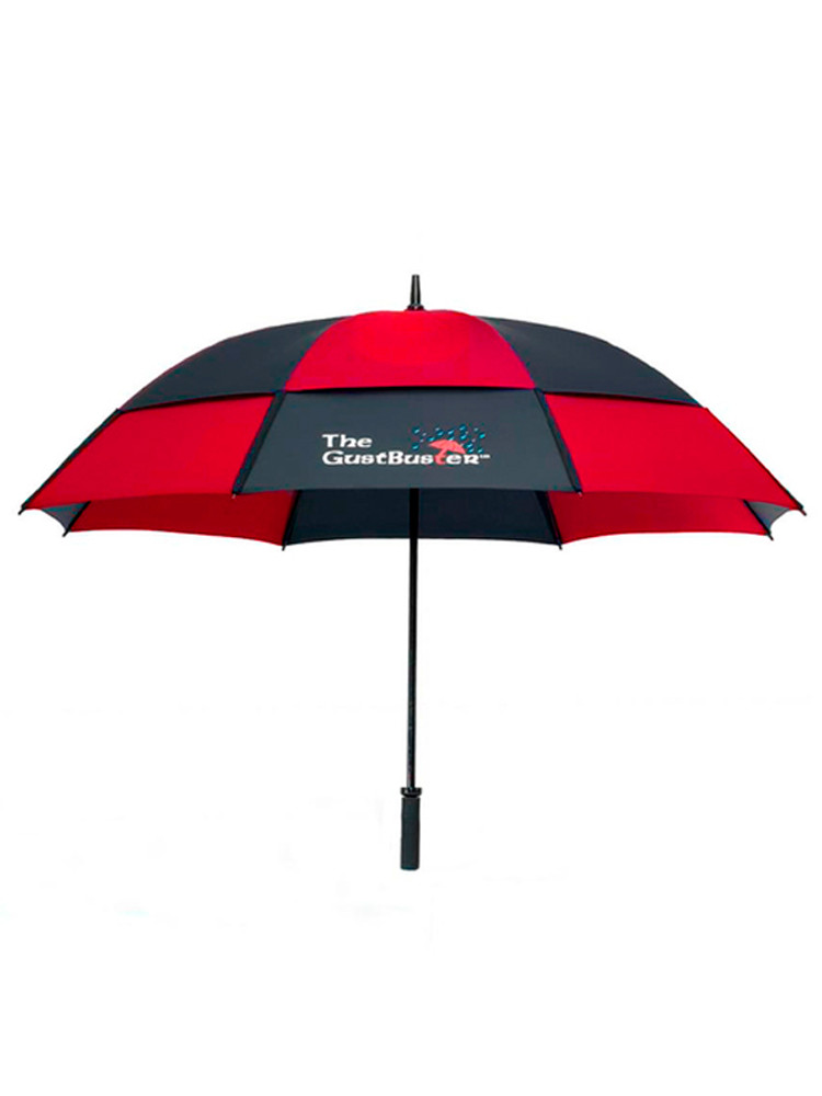 GustBuster Pro Series Gold Golf Umbrella 62 Inch Black/Red GolfBox